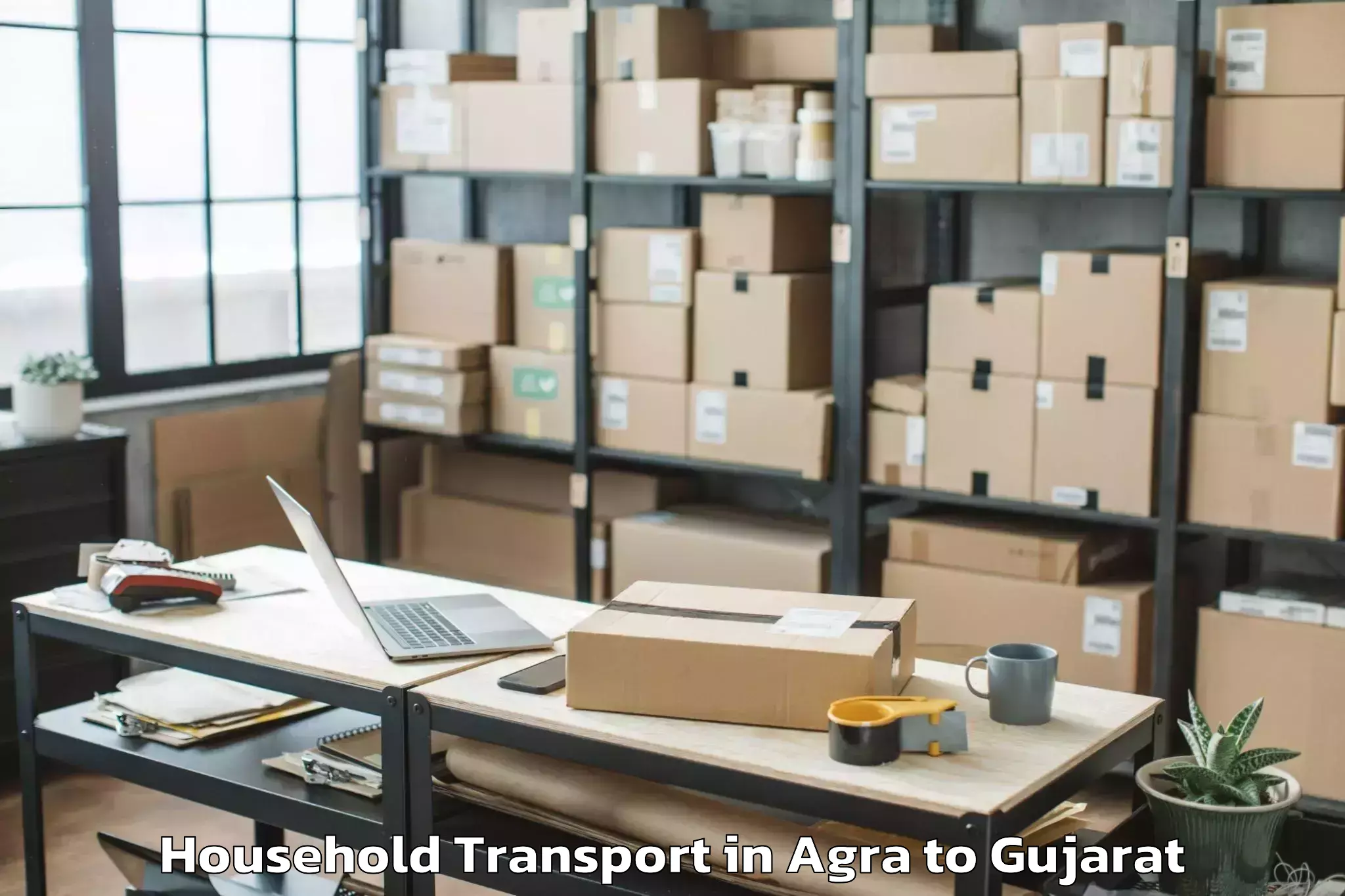 Hassle-Free Agra to Mendarda Household Transport